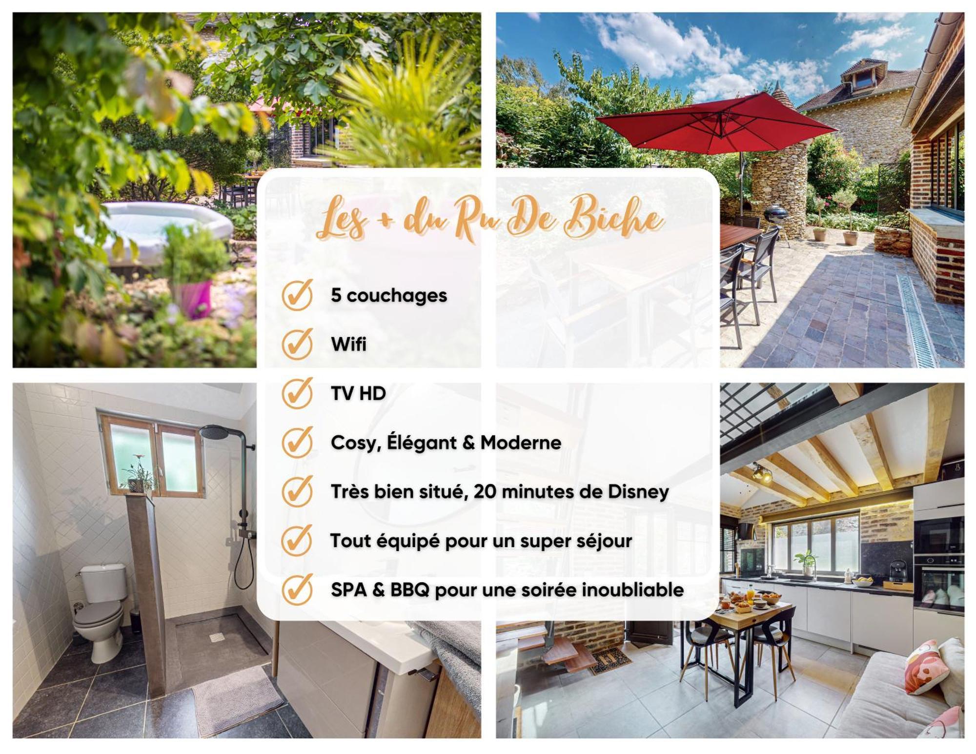 Le Ru De Biche - 20Min Disney - Spa Du 01 05 Au 01 11 - Paisible Guérard 外观 照片